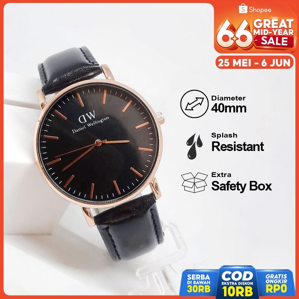 Jam Tangan Cowok Tali Kulit Premium DW1055