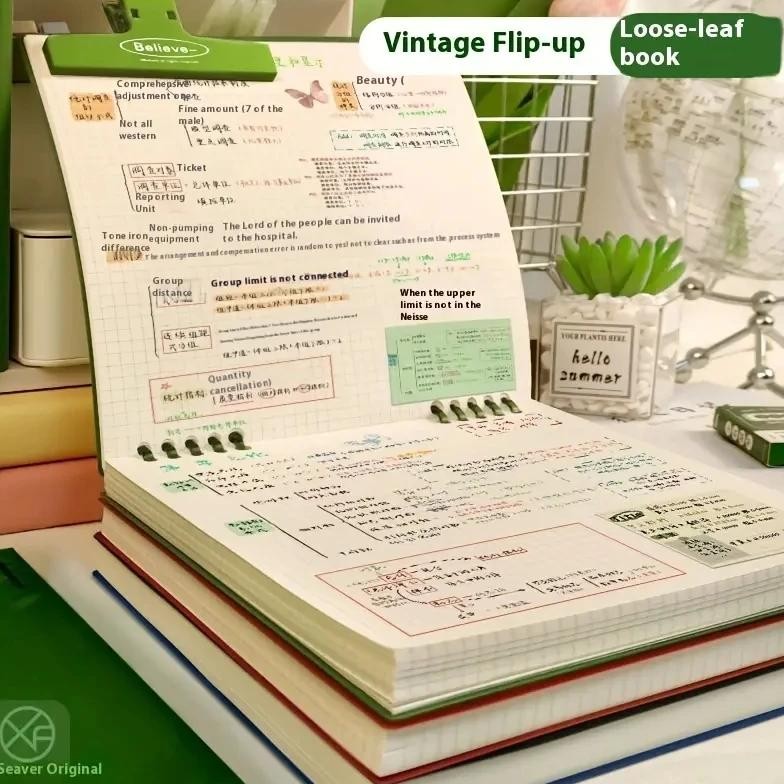 

Flip Notepad Grid Notebooks B5 Diary Leaf Notebook Sketch Book Stationery Journal Writing Pads Office School Supplies