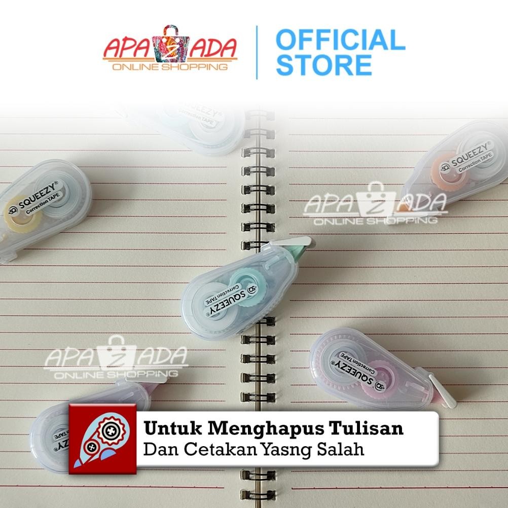 

Dgf-4 Apazada - Correction Tape 24M Isi 6 / Tip Ex Kertas / Tip X Correction Pen Ct-Sq05