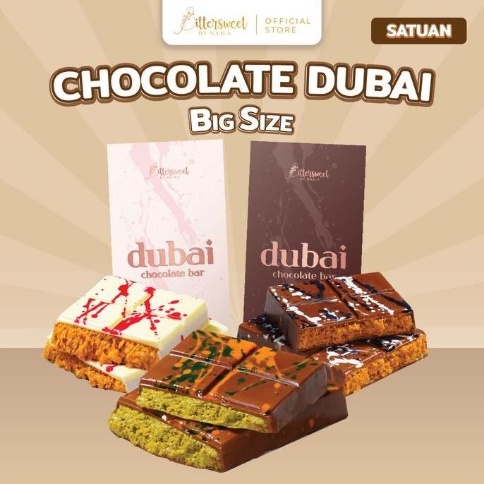 

Grosir Dubai Chocolate Bar ( Satuan ) [ Bittersweet By Najla ] Big Size