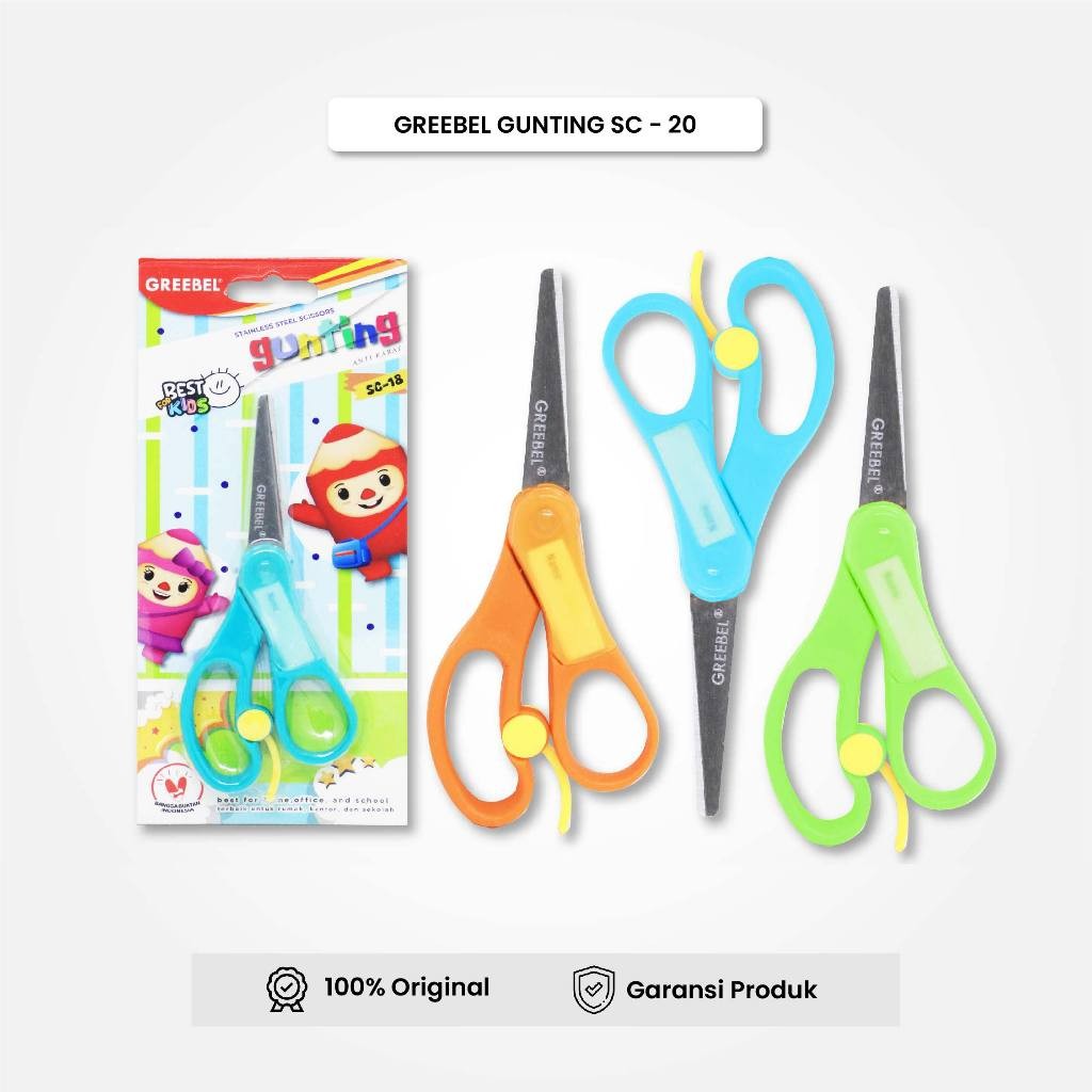 

Gunting Mini Gunting Anak (SC-20) GREEBEL / Gunting Kertas / Gunting Sekolah / Gunting Pastel Lucu / Vemilo