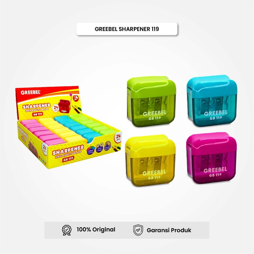

Rautan Pensil Serutan Sharpener 119 (PCS) / Rautan Pensil GREEBEL / Vemilo