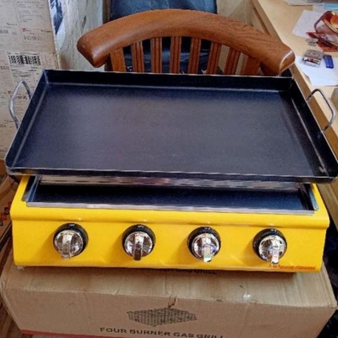 /////] wajan panggangan kotak teppanyaki tebal baja hitam