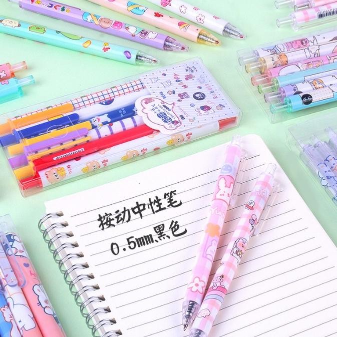 

Terbaru Cod 1 Set 6Pcs Pulpen Gel Mekanik 0.5Mm / Ballpoint Mekanik Berbagai Macam Motif Lg