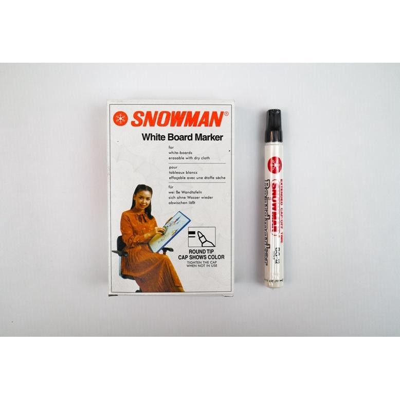 

Spidol Whiteboard Snowman (12pcs) HITAM
