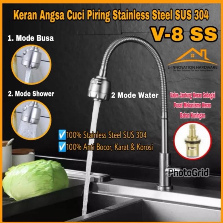 Keran Angsa meja hitam Kran Tembok1/2 inc/ kran dapur fleksibel meja Promo kran dapur meja kran flek