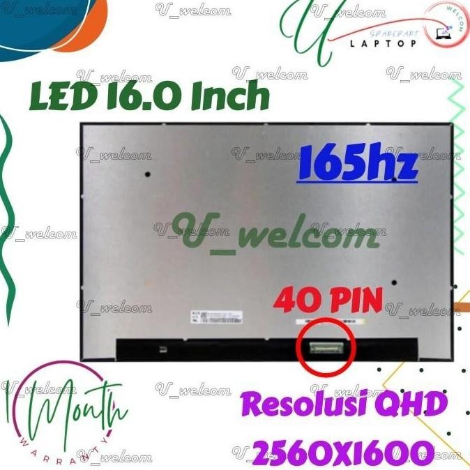 Led Lcd 16.0 Inch Legion 5 Pro 16Ach6H 16Iah7H S7-16Iah7  Resolusi Qhd 2560X1600 165Hz