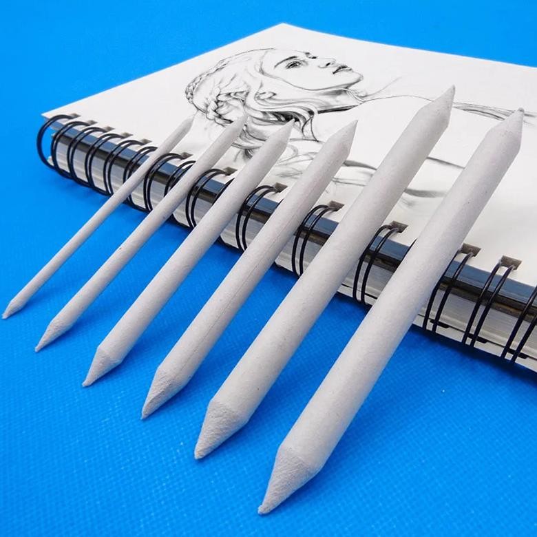 

3/6Pcs/Set Blending Smudge Stump Stick Tortillon Sketch Art White Drawing Charcoal Sketcking Tool Rice Paper Pen Artist Supplies