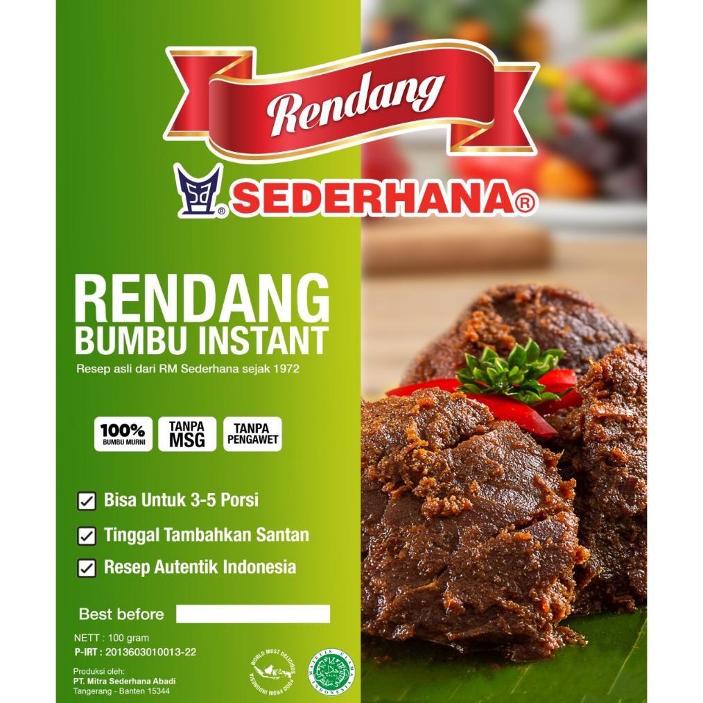

Rendang Sederhana - Bumbu Rendang Instan 100 gr