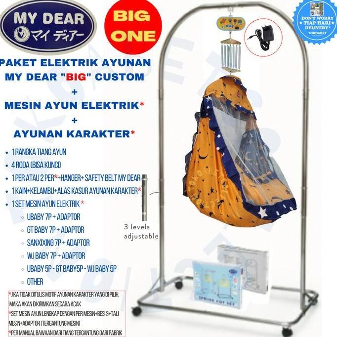 Paket Ayunan Elektrik MY DEAR BIG JUMBO Mesin Ayun Bayi Kain KARAKTER hfs