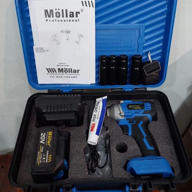 TERBARU - MOLLAR CIW20350 20Volt Cordless Impact Wrench - Alat buka baut