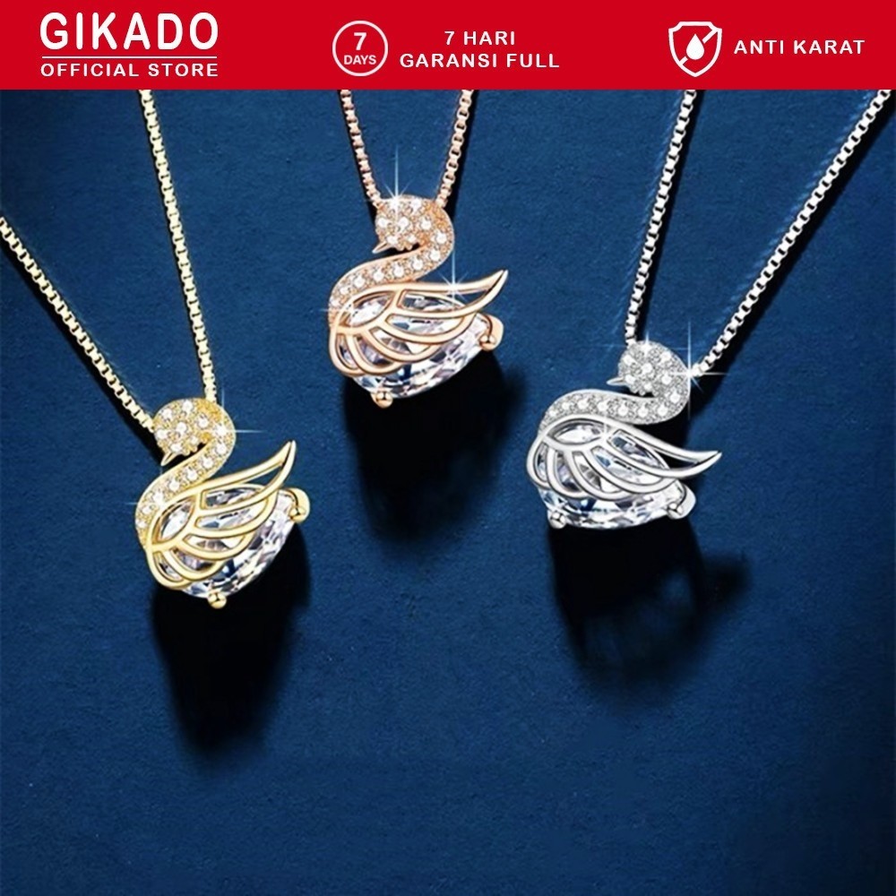 Gikado Kalung Liontin Angsa Perak 925 Goose Necklace Jewellery Wanita
