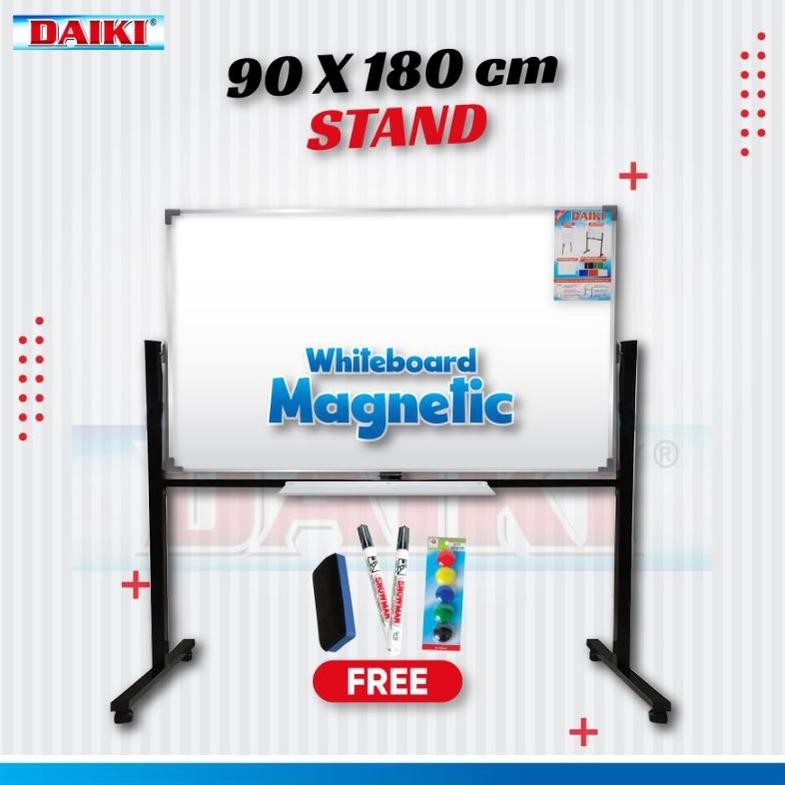

READY PAPAN TULIS / WHITEBOARD DAIKI MAGNETIC SINGLE F STAND UK 90X180 CM