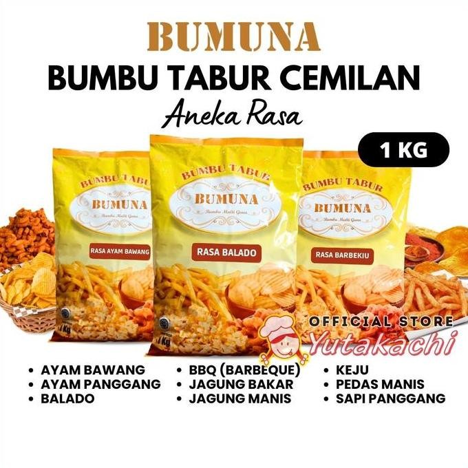 

HIW Bumbu Tabur 1Kg Aneka Rasa Balado, Ayam Bawang, BBQ, Ayam Panggang, Pedas Manis, Keju, Jagung Manis, Jagung Bakar, Sapi Panggang / BUMUNA BISA COD Bawang Bbq