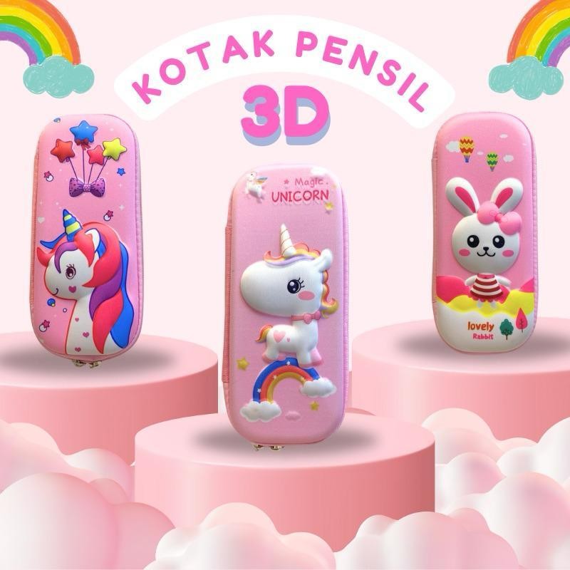 

Tempat Pensil Anak Perempuan Laki Laki Gambar 3D Anak Waterproof