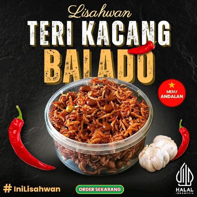 

HIW TERI KACANG BALADO LISAHWAN. - Rasa Pedas Bumbu Balado