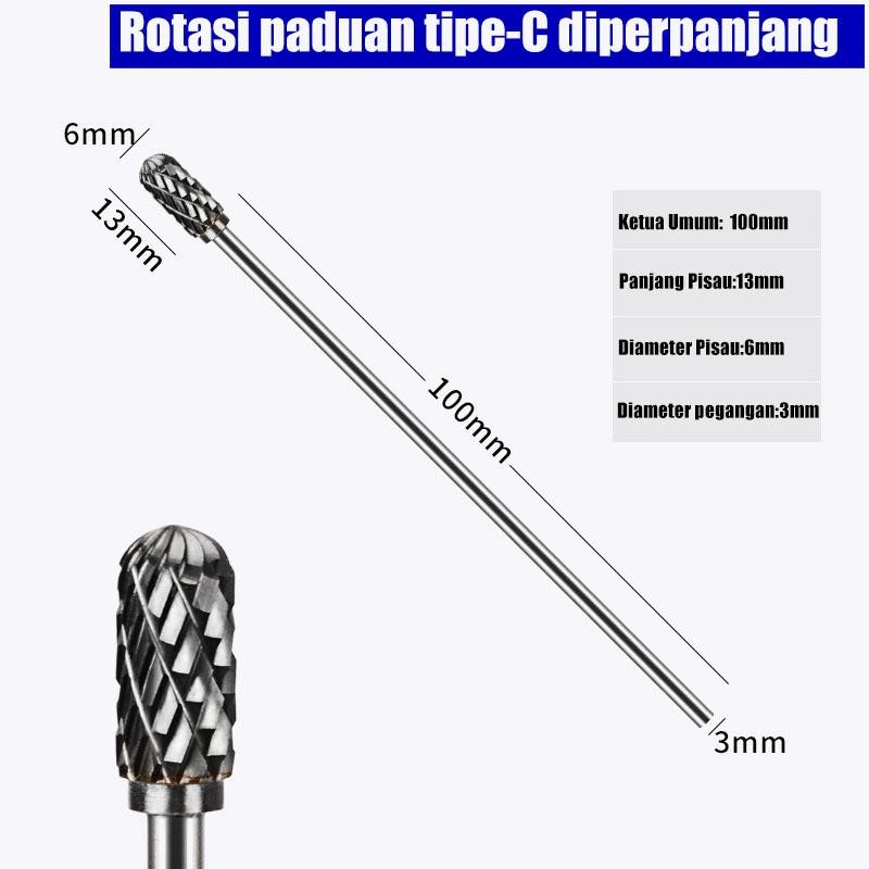 Mata Tuner Panjang 3X100Mm / Long Cuner / Mata Bor Tuner Panjang / Mata Porting / Cun Porting /Mata 