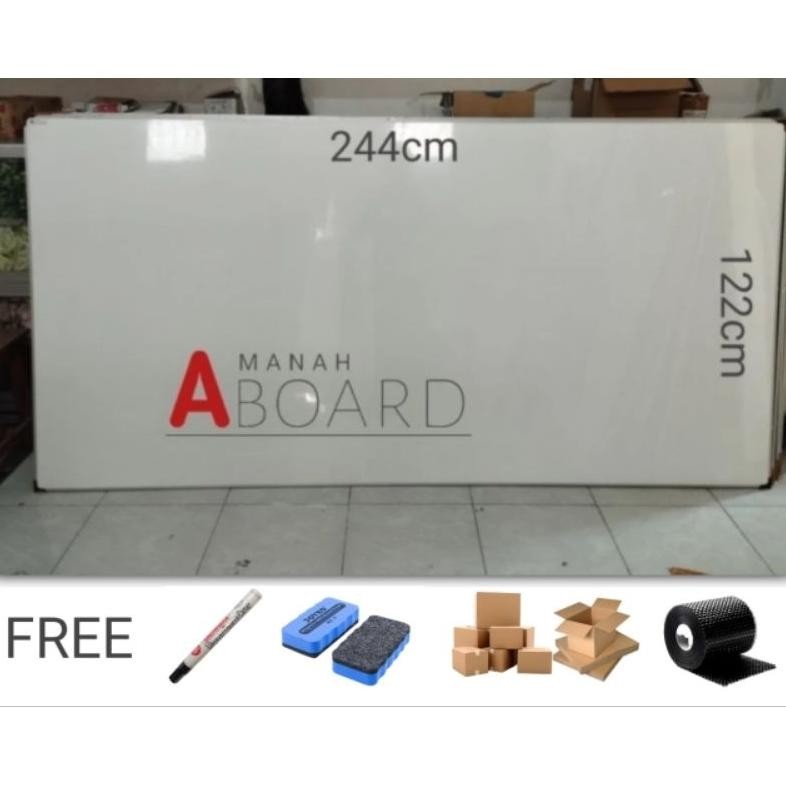 

READY PAPAN TULIS WHITEBOARD JUMBO 2 SISI (HITAM & PUTIH) UK 120X240 CM