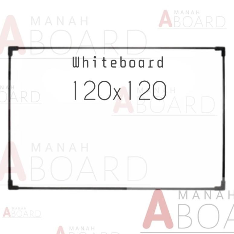 

READY PAPAN TULIS WHITEBOARD 120 X 120 DUA SISI PUTIH DAN HITAM