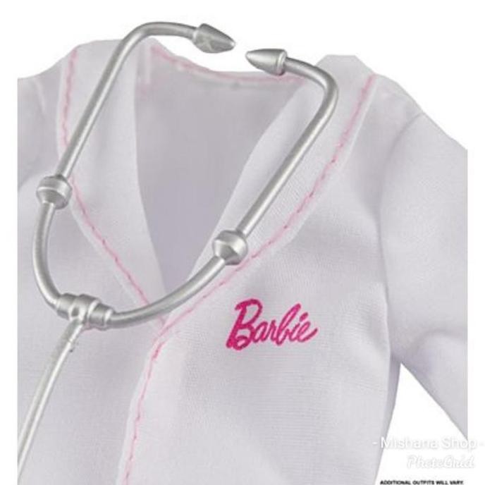 Boneka Mattel Barbie Surprise Career Doll Brunette & 3 set baju