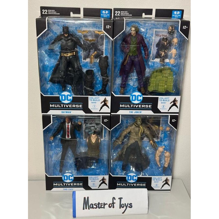 McFarlane DC Multiverse Batman | The Joker | Two Face | Scarecrow ( The Dark Knight Trilogy) with CT