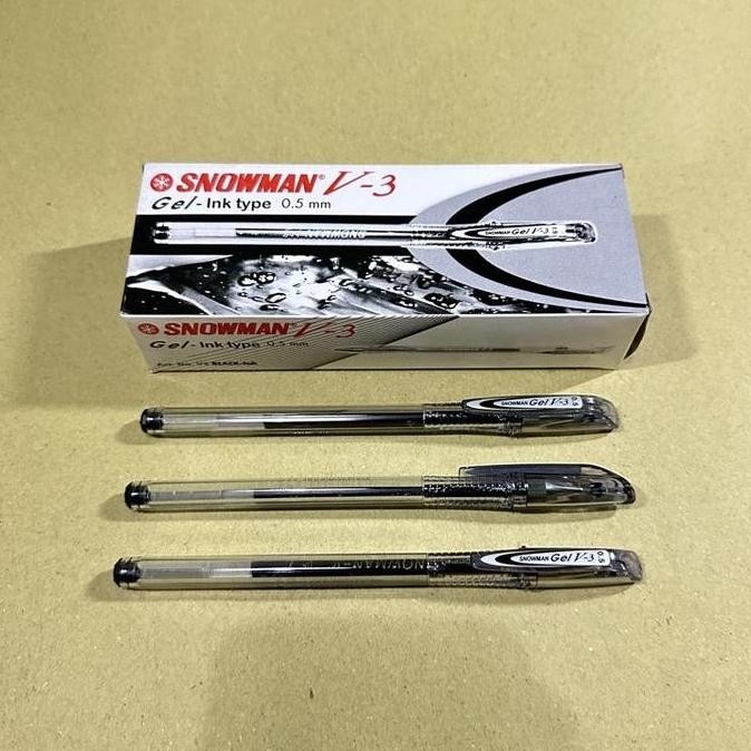 

Pulpen Gel Snowman V-3 V3 isi 12 pcs Termurah