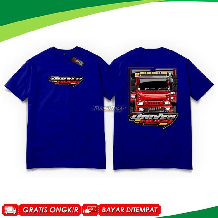[Bisa Cod] Sale Kaos Pria Wanita Driver Muda Truk Merah Sopir Balap Katun Cotton Combed 30S Fashion 