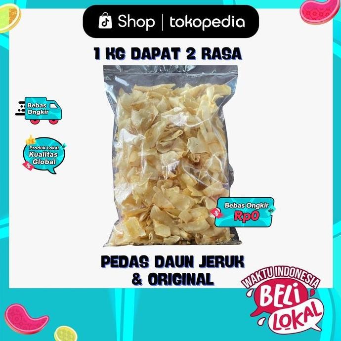 

HIW 500Gram Keripik Kriwil Pedas Daun Jeruk & Keripik Kriwil Original 500 Gram Keripik Kriwil Sari Asih Cemilan Food Snacks Asin Kerupuk Kerupuk
