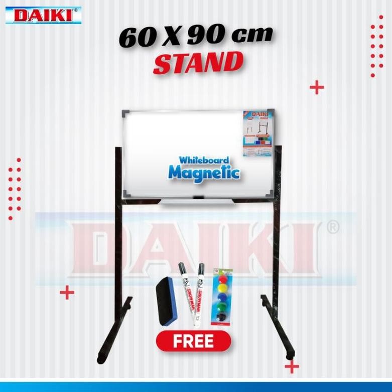 

READY PAPAN TULIS / WHITEBOARD DAIKI MAGNETIC DOUBLE F STAND UK 60X90 CM