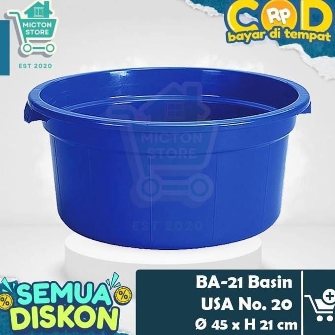 MICTON Lion Star BA-21 Basin USA No. 20 Baskom Air Jumbo Besar Cuci Baju Kamar Mandi WC Bak Mandi Em