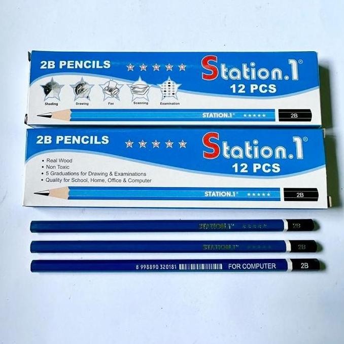 

Pensil 2B Station 1 Biru isi 12 pcs Termurah