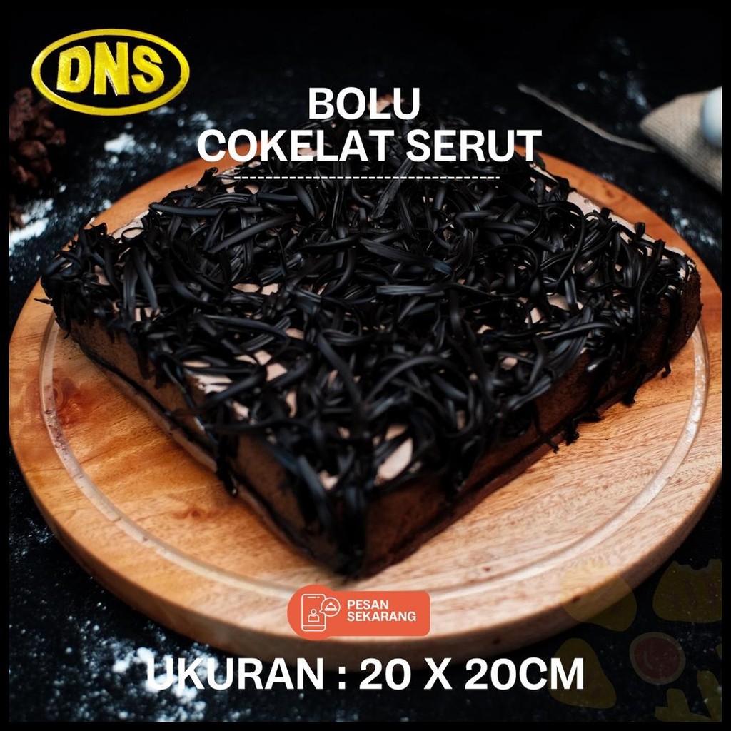 

BOLU COKLAT SERUT 20X20CM / BOLU COKELAT PREMIUM / BOLU LEMBUT DAN ENAK