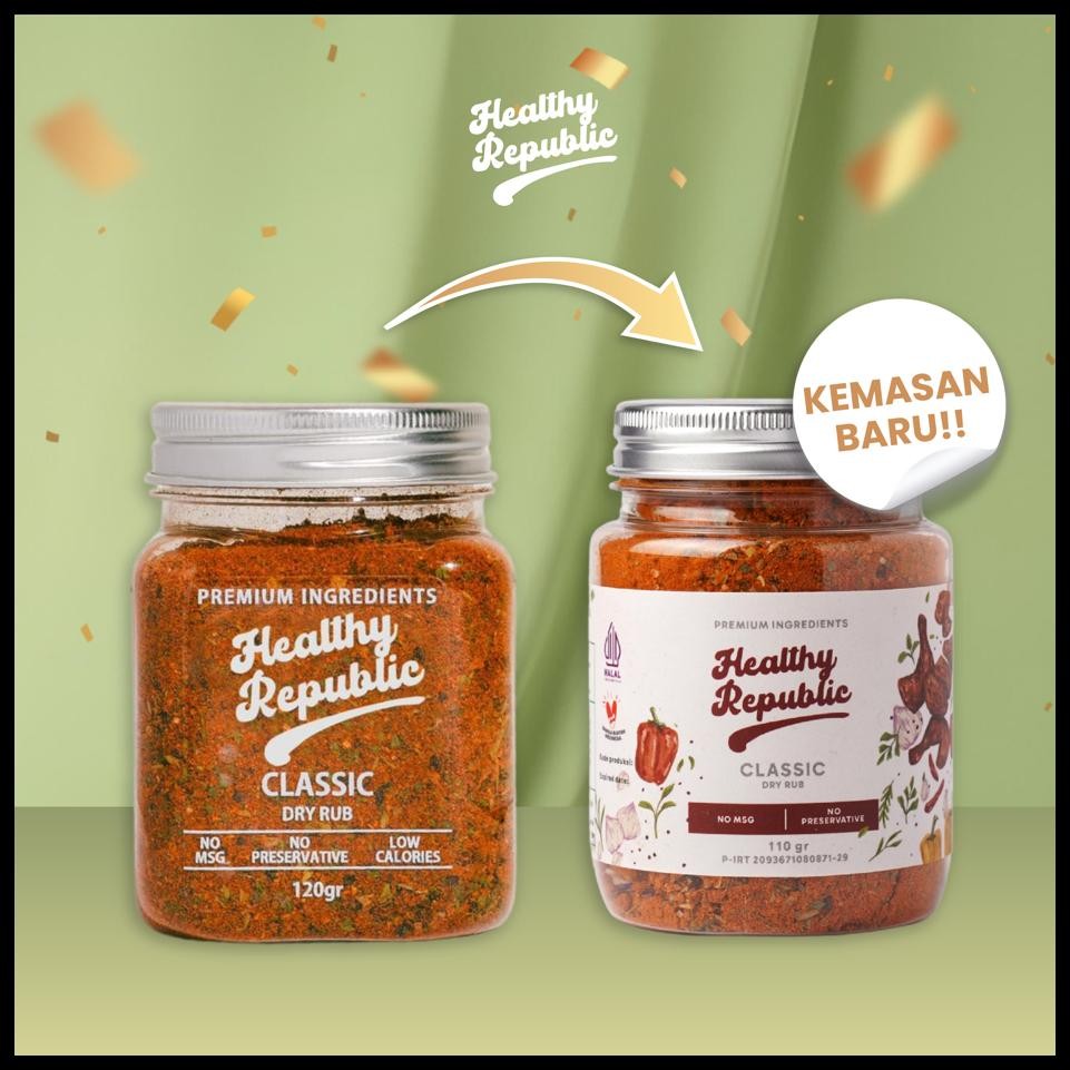 

HEALTHY REPUBLIC BUMBU MARINASI SERBA GUNA RENDAH KALORI RENDAH LEMAK SPICES 110GRAM