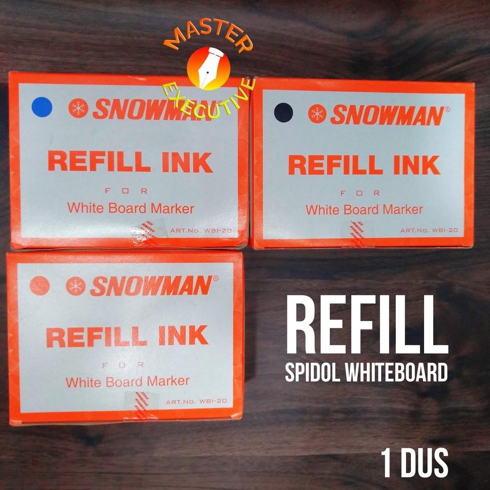 

PANAGO [PAK - 12 BUAH] SNOWMAN RILL SPIDOL WHITE BOARD MARKER WBI-20 - BISA DIHAPUS HITAM / MERAH / BIRU