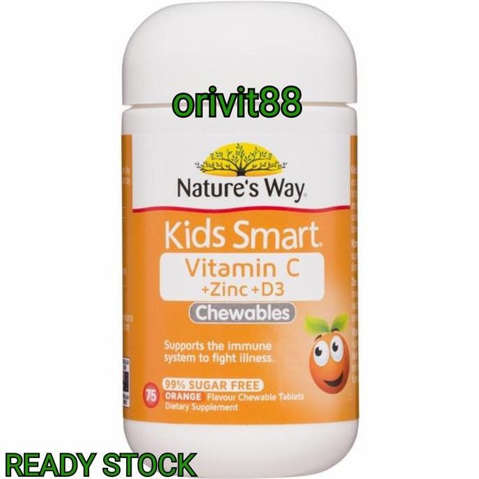 Terlaris NATURE S WAY KIDS SMART VITAMIN C ZINC D3 / VIT C ZINC D3 75 TABLET SALE