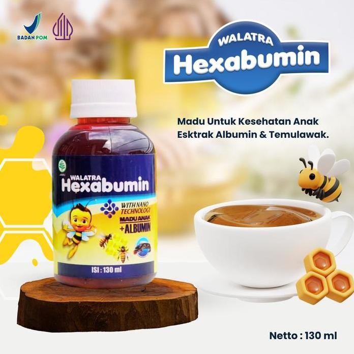 

Terlaris Madu Vitamin Anak Walatra Hexabumin Ekstrak Albumin Ikan Gabus Temulawak Isi 130 Ml