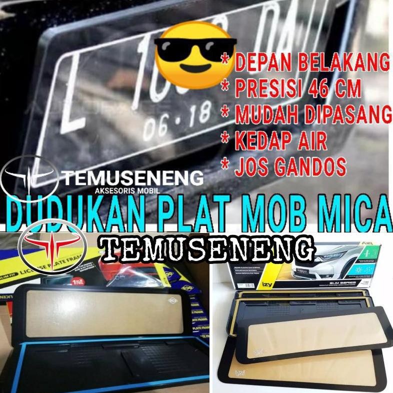 NEW Harga Sepasang Dudukan Plat Mobil Nomor Wadah Bracket Plat Mika Akrilik Mica Acrylic Astra 46 Cm