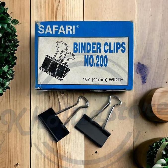 

(12 pcs) Binder Clips 200 / Penjepit Kertas Safari No. 200 Termurah