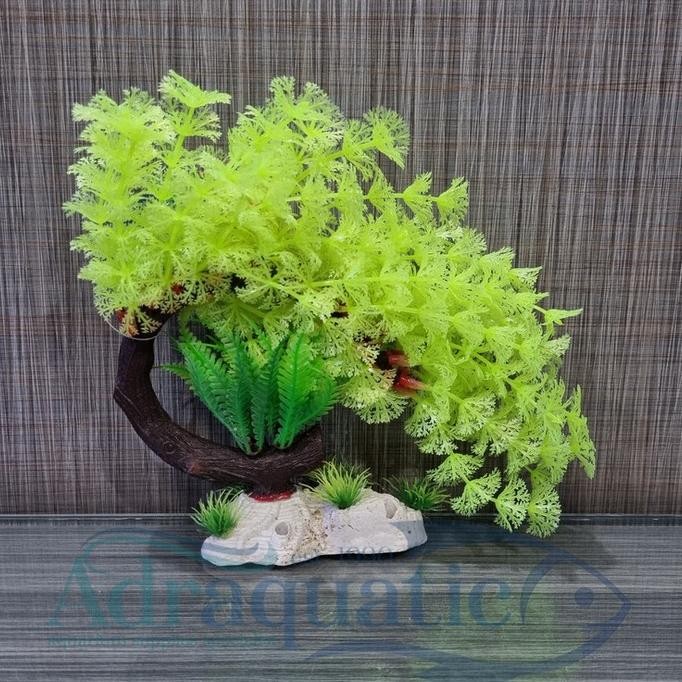 Terlaris Tanaman Plastik - Pohon Plastik Bonsai Hiasan Aquarium Aquascape