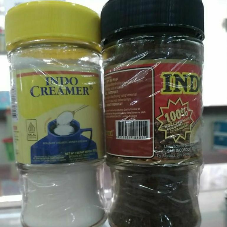 

Indocafe Fine Blend+Creamer/Kopi Instan+Krimer Minuman 50 g dan 100 g nUg