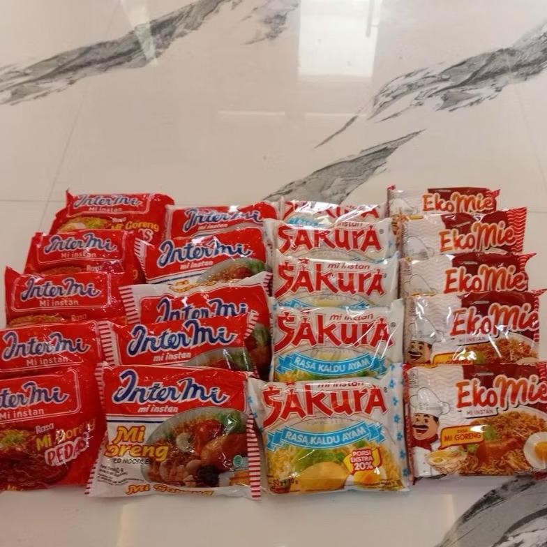 

[ISI 20 BUNGKUS] MIX INTERMIE GORENG/INTERMIE PEDAS/EKO MIE/SAKURA nUg