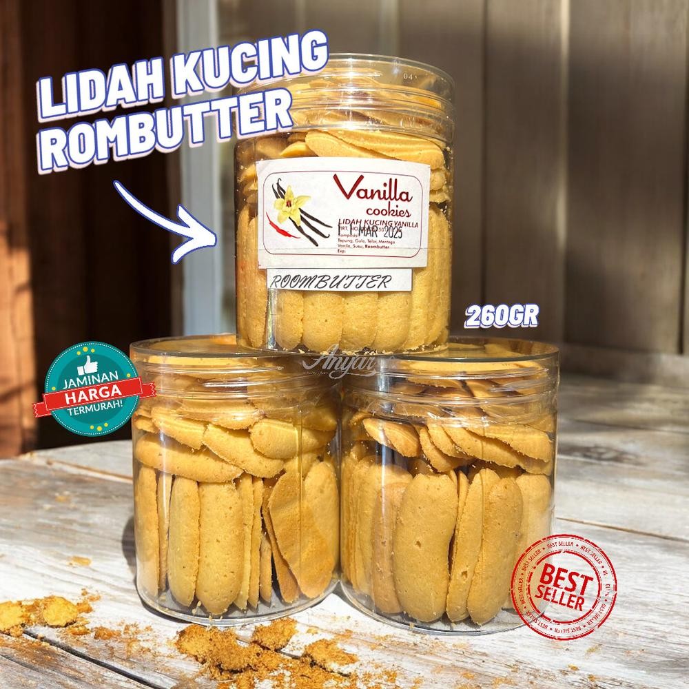 

KUE KERING [HALAL] LIDAH KUCING ROMBUTTER KEMASAN TABUNG 260GR nUg