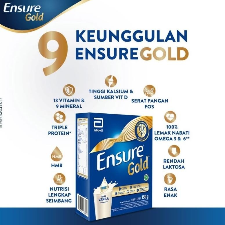 

PROMO MENARIK!!! ENSURE GOLD HMB VANILLA 150GR nUg