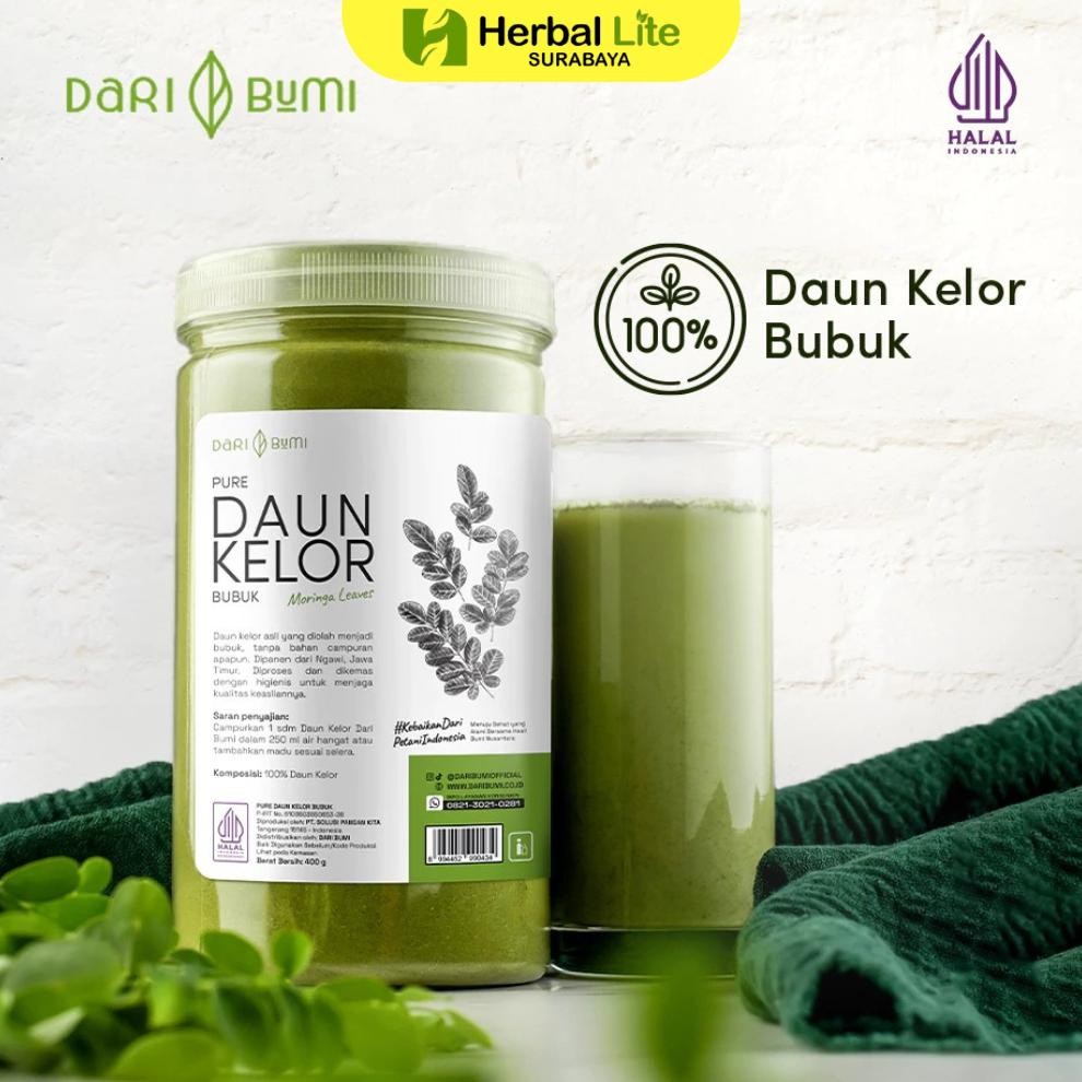 

Dari Bumi Daun Kelor Moringa Bubuk 450 Gr Premium Pure Organic AST nUg