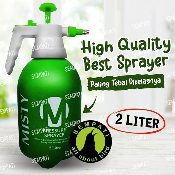 

Terlaris Semprotan Misty 2 Liter Spray Gun Pompa Hand Pump Alat Semprot Desinfktan Hama Burung Tanaman Pupuk Sangkar Kandang Pressure Sprayer Disinfektan Msty2