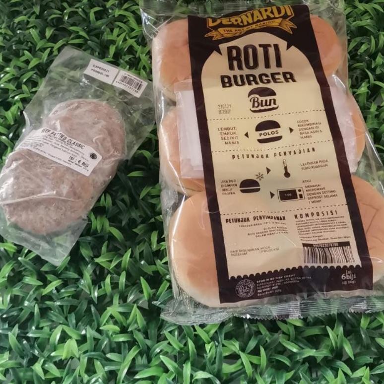 

Paket Burger Beef Patties Classic Bernardi (Roti Burger Besar Isi 6 & Beef Patties Classic Isi 6) nUg