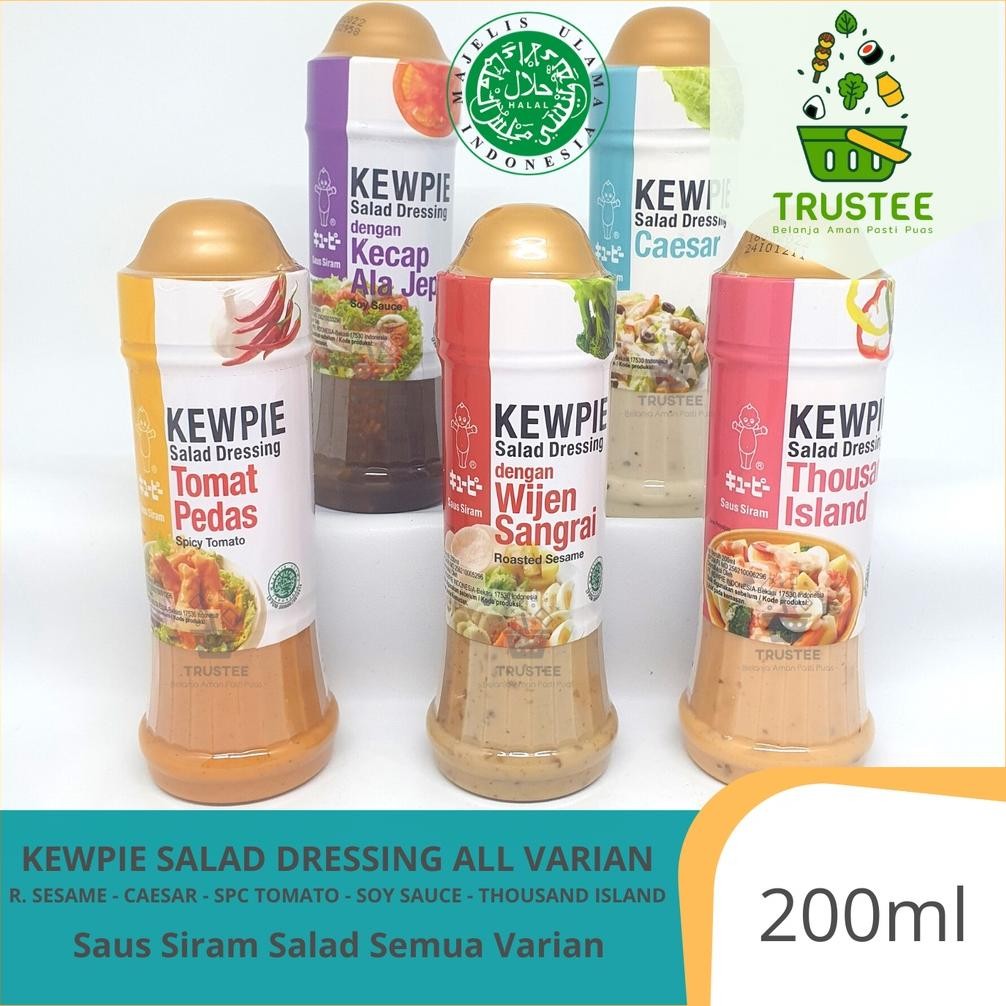 

Kewpie Salad Dressing Saus Siram 200 ML Wijen Sangrai Caesar Thousand Island Soy Sauce Spicy Tomato AST nUg