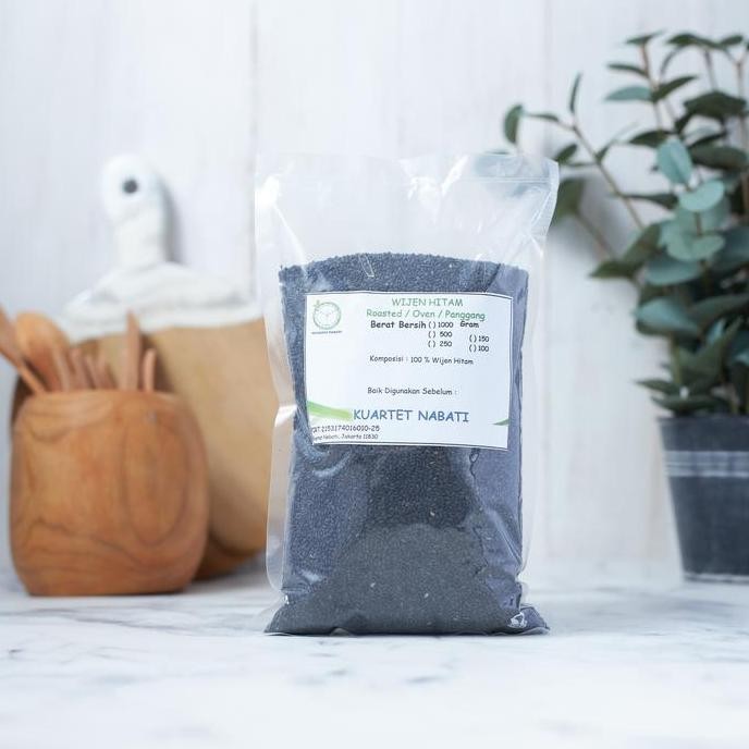 

Terlaris 1000Gr Roasted Wijen Hitam - Black Sesame Seeds - Premium - Oven - Sangrai