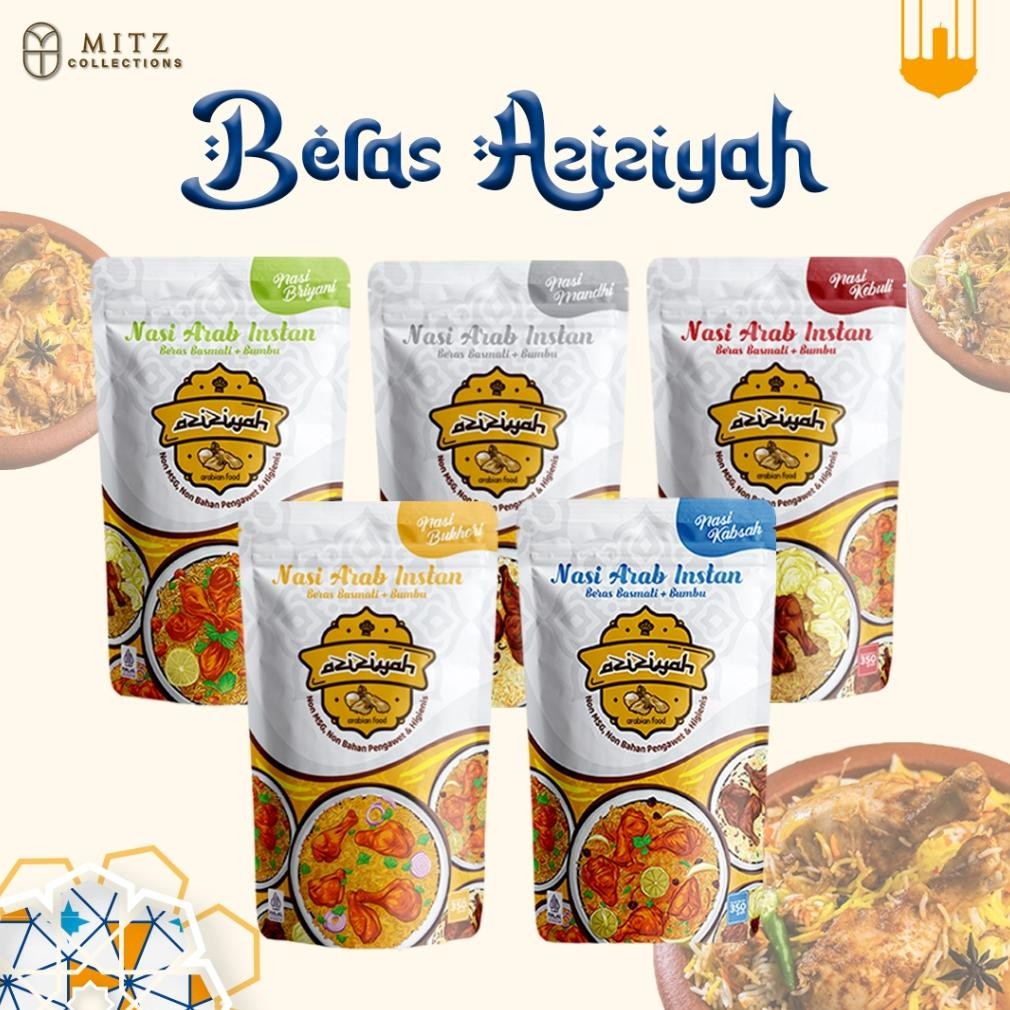 

PORSI MANTAP 5 ORANG!! PREMIUM Nasi Kebuli 300gr Aziziyah Beras Basmati Asli Bumbu Instan Nasi Instant Khas Timur Tengah Arab PORSI 5 ORANG Beras Mandi Instan Biryani Bukhori Kabsah Kebuli Mandhi Briyani beriyani khabsah arab Mitz Collections nUg