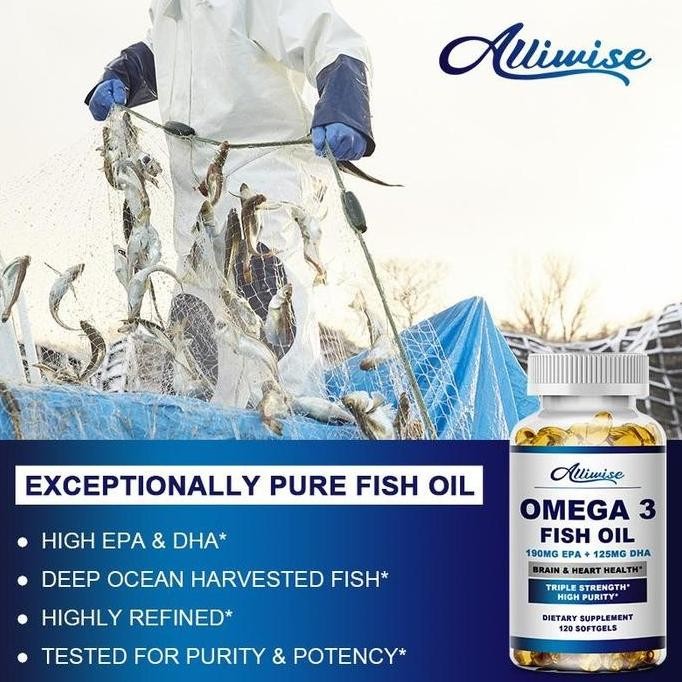 

Terlaris Alliwise 120Pcs Minyak Ikan Omega 3 Minyak Hati Ikan Kod Antioksidan Pendukung Mata Jantung Otak Kekebalan Otak Kecantikan Kesehatan Kesehatan Hipertensi Vitamin Vit D3 Obat Saraf Terbatas